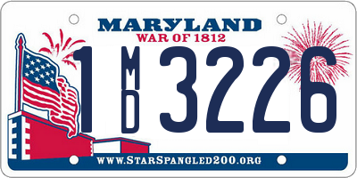 MD license plate 1MD3226