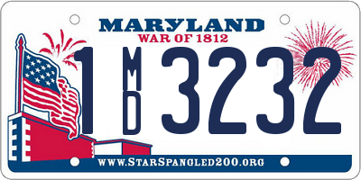 MD license plate 1MD3232