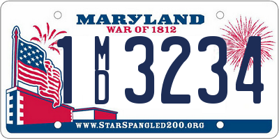 MD license plate 1MD3234