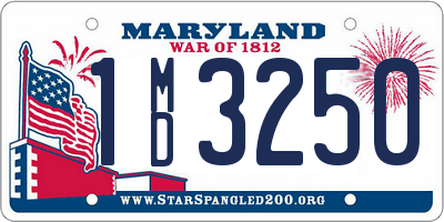 MD license plate 1MD3250