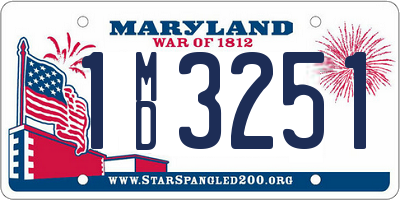 MD license plate 1MD3251