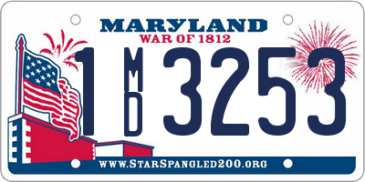 MD license plate 1MD3253