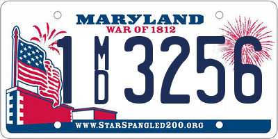 MD license plate 1MD3256