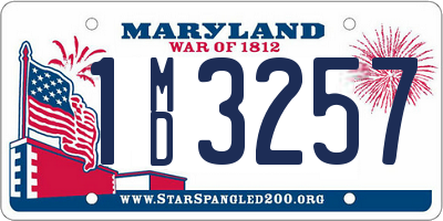 MD license plate 1MD3257