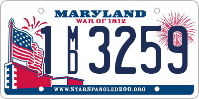 MD license plate 1MD3259