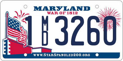 MD license plate 1MD3260