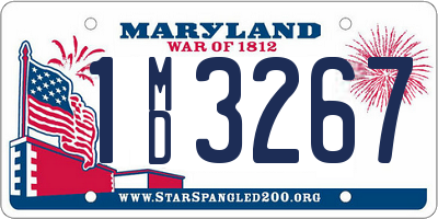 MD license plate 1MD3267