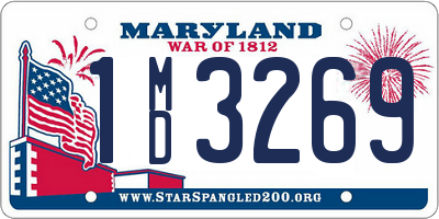 MD license plate 1MD3269