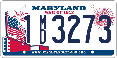 MD license plate 1MD3273
