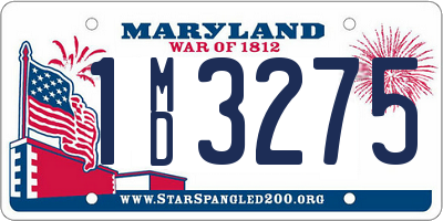 MD license plate 1MD3275