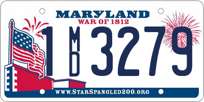 MD license plate 1MD3279