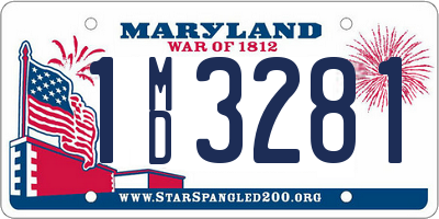 MD license plate 1MD3281