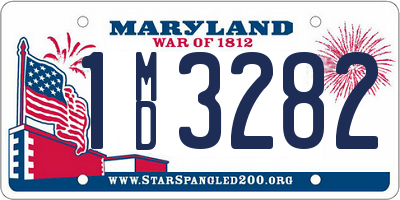 MD license plate 1MD3282