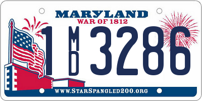 MD license plate 1MD3286