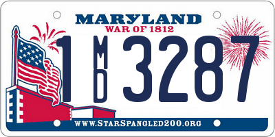 MD license plate 1MD3287