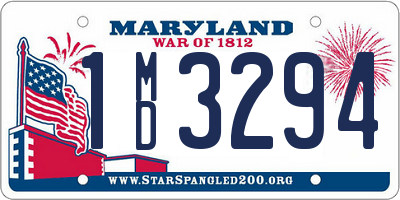 MD license plate 1MD3294