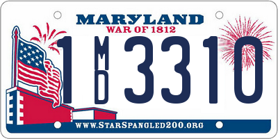 MD license plate 1MD3310