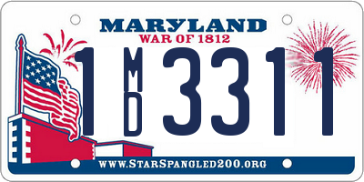 MD license plate 1MD3311