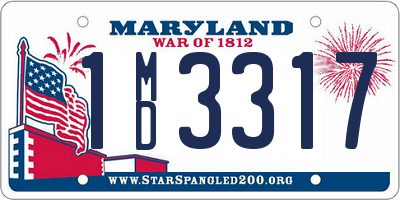 MD license plate 1MD3317