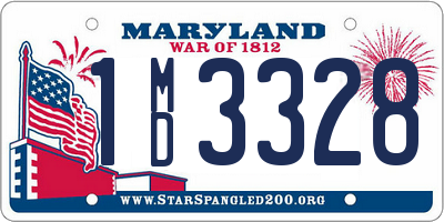 MD license plate 1MD3328