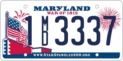 MD license plate 1MD3337