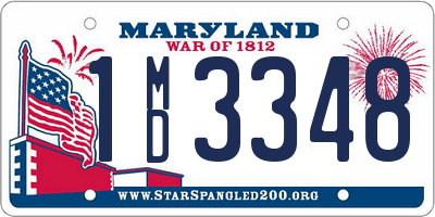 MD license plate 1MD3348