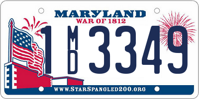 MD license plate 1MD3349