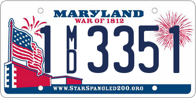 MD license plate 1MD3351