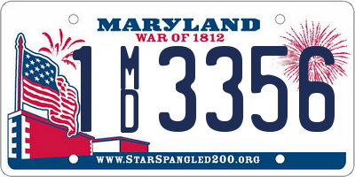 MD license plate 1MD3356