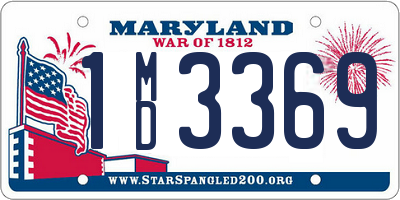 MD license plate 1MD3369