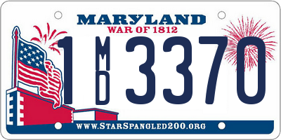 MD license plate 1MD3370