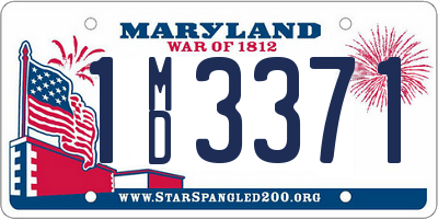 MD license plate 1MD3371