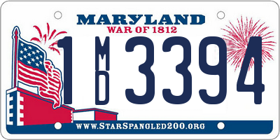 MD license plate 1MD3394