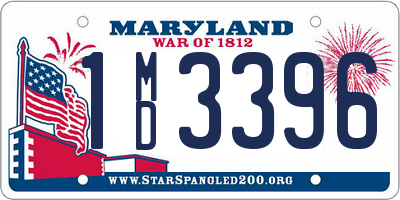 MD license plate 1MD3396