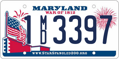 MD license plate 1MD3397