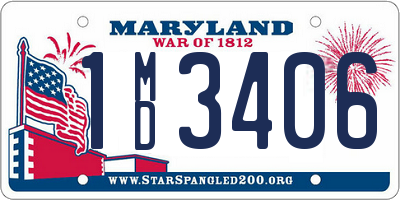 MD license plate 1MD3406