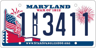 MD license plate 1MD3411