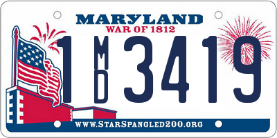 MD license plate 1MD3419