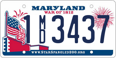 MD license plate 1MD3437