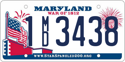 MD license plate 1MD3438