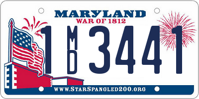 MD license plate 1MD3441