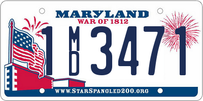 MD license plate 1MD3471