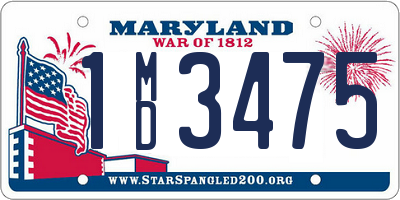 MD license plate 1MD3475