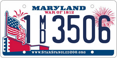 MD license plate 1MD3506