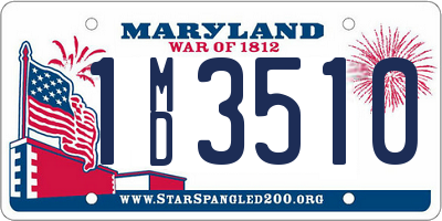 MD license plate 1MD3510