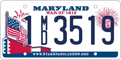 MD license plate 1MD3519