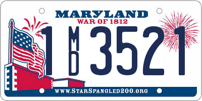 MD license plate 1MD3521