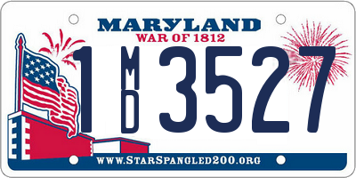 MD license plate 1MD3527