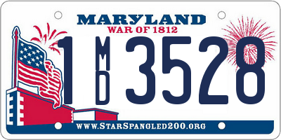 MD license plate 1MD3528