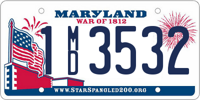 MD license plate 1MD3532